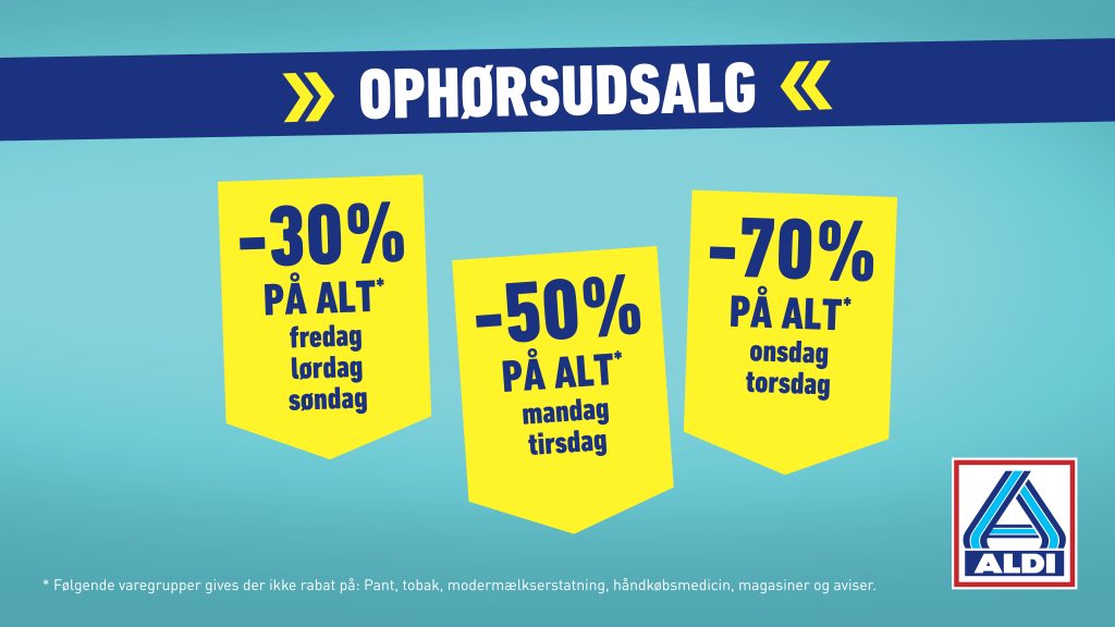Aldi holder ophørsudsalg – HER kan du spare op til 70%