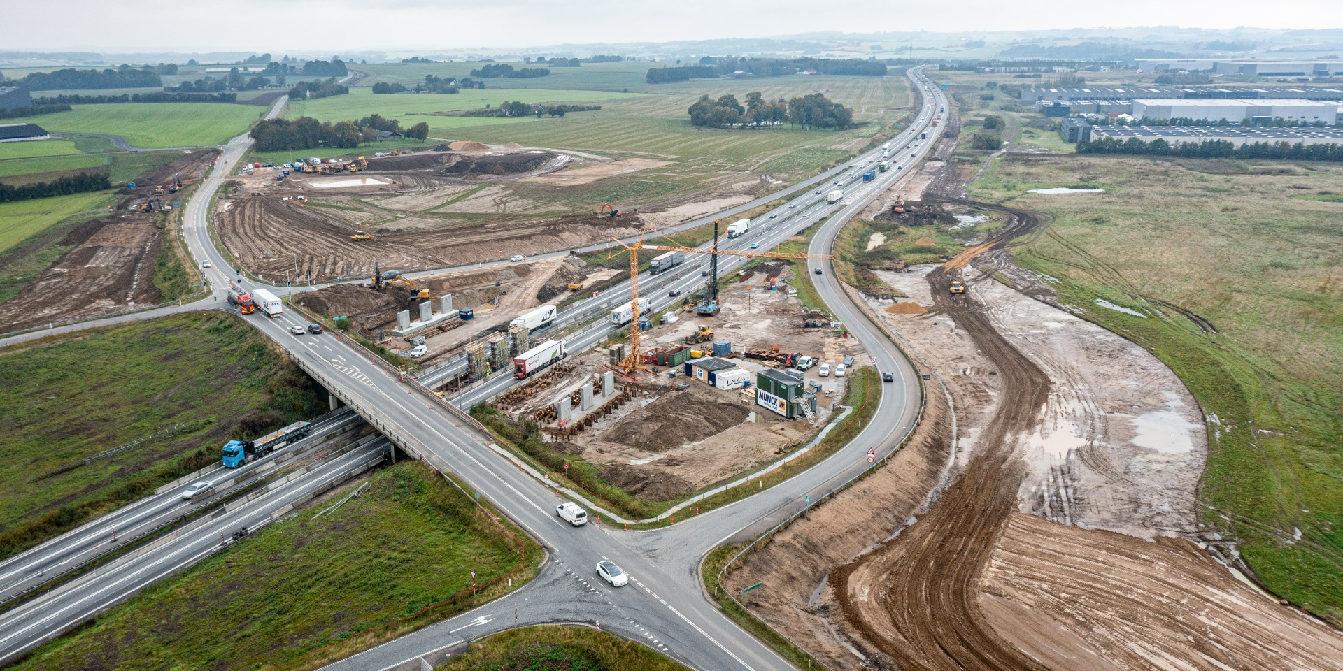 Støbning af ny bro over E45 vil genere trafikanterne, advarer vejdirektoratet