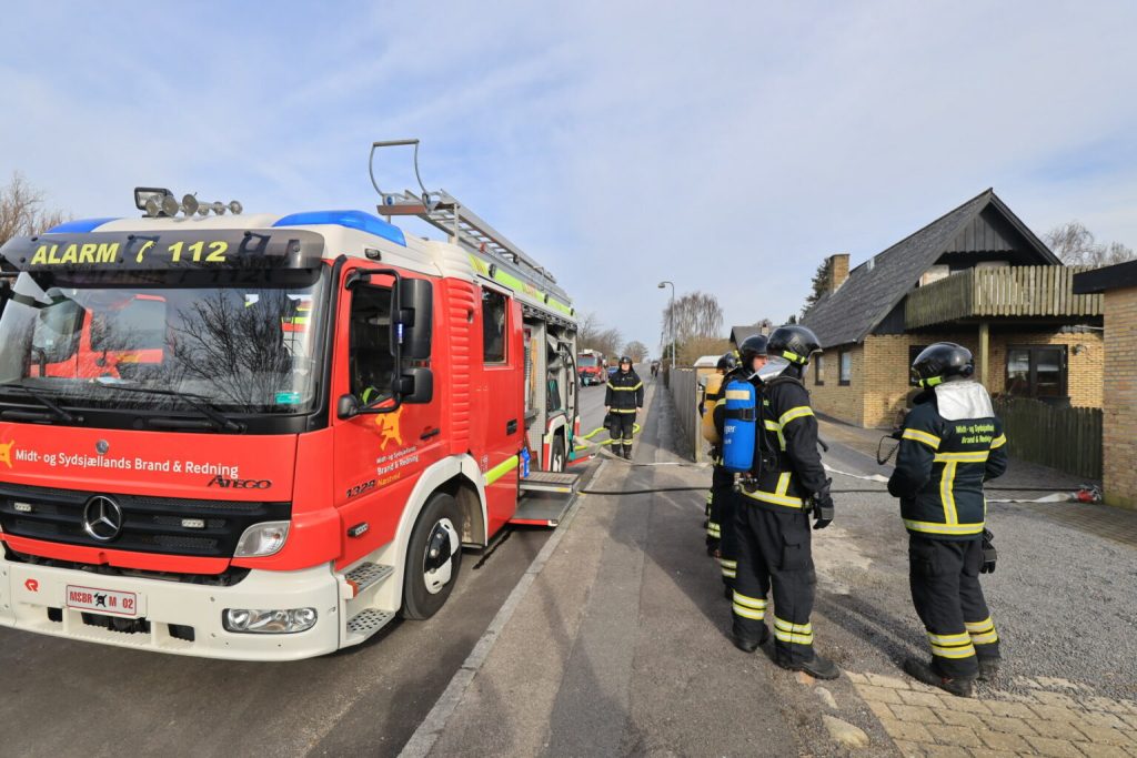 Brandvæsen rykker talstærkt ud til brand i Næstved
