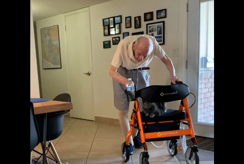 94-årig fik sit største ønske opfyldt: Se den hjertevarme video