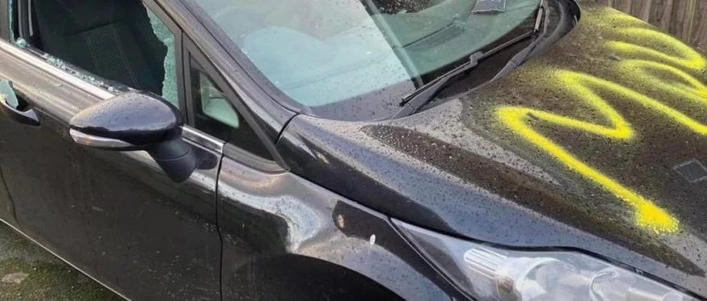 Mor i tårer: Parkerede bilen natten over og vendte tilbage til ordene “FLYT”