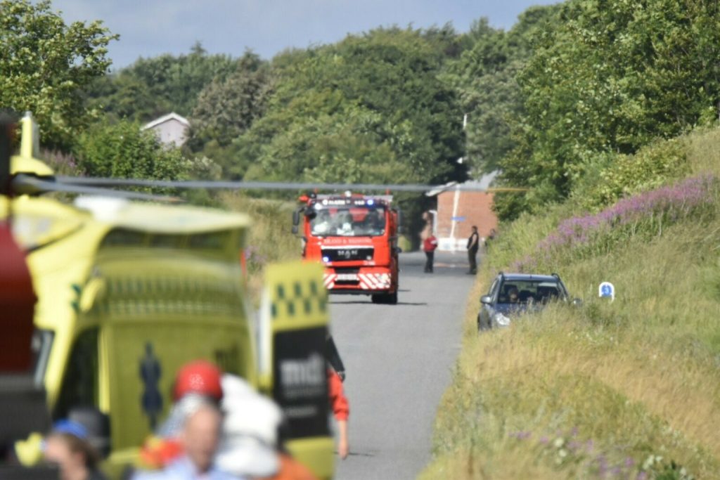 Bus endte i grøften: Chauffør fik hjertestop
