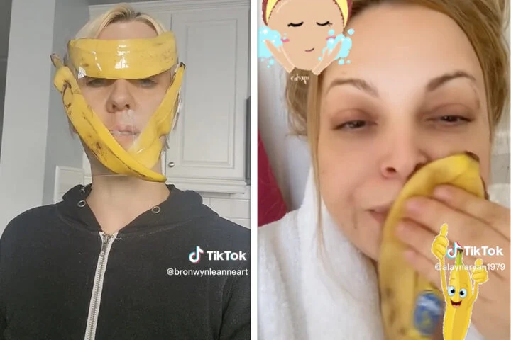 #bananbotox: Derfor klistrer TikTok-brugere bananskaller fast til ansigtet