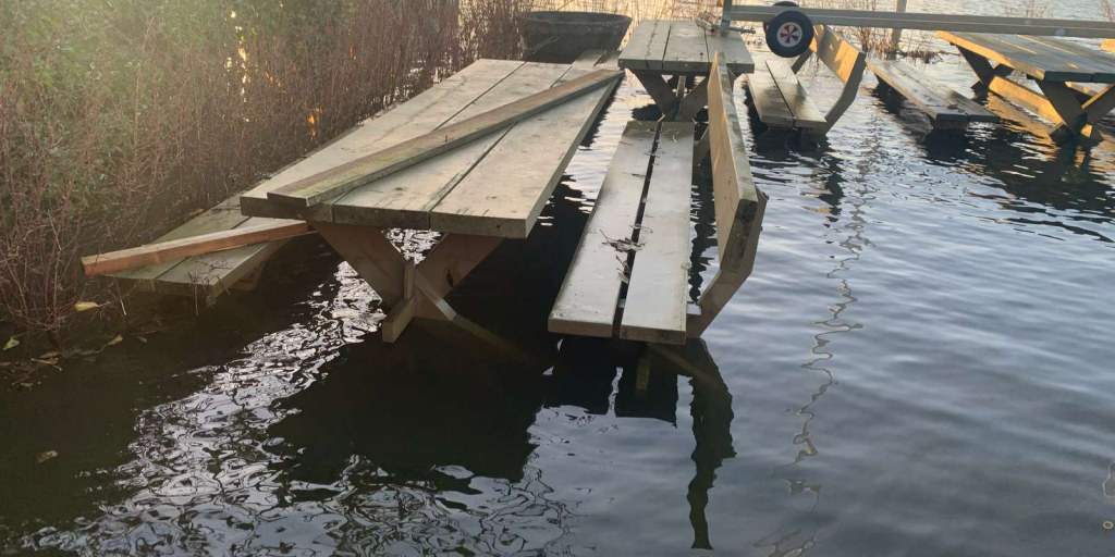 Danmark står under vand: Se de vilde billeder