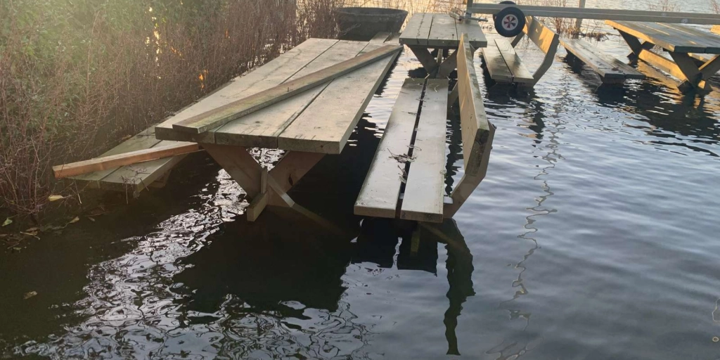 Danmark står under vand: Se de vilde billeder