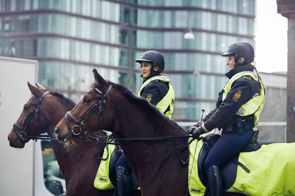 Politi på hestepatrulje i Vejle
