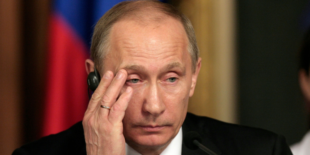 Putin i kæmpebrøler – kunne tydeligvis ikke læse kort