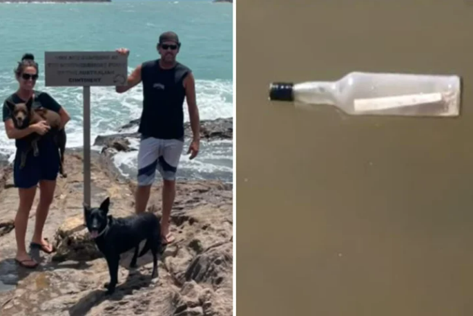 Fandt flaskepost på strand: Så opdagede par overraskende hemmelighed