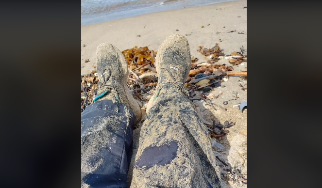 Kvinde ville gå en tur på stranden: Pludselig befinder hun sig i et hvert barns mareridt