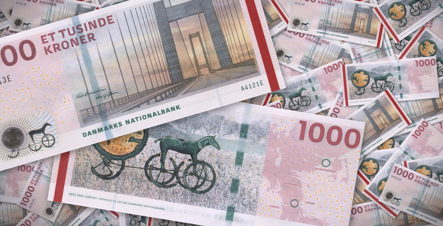 1. juni er 1000-kronesedlen fortid: Nu melder Nationalbanken ud om kontanter