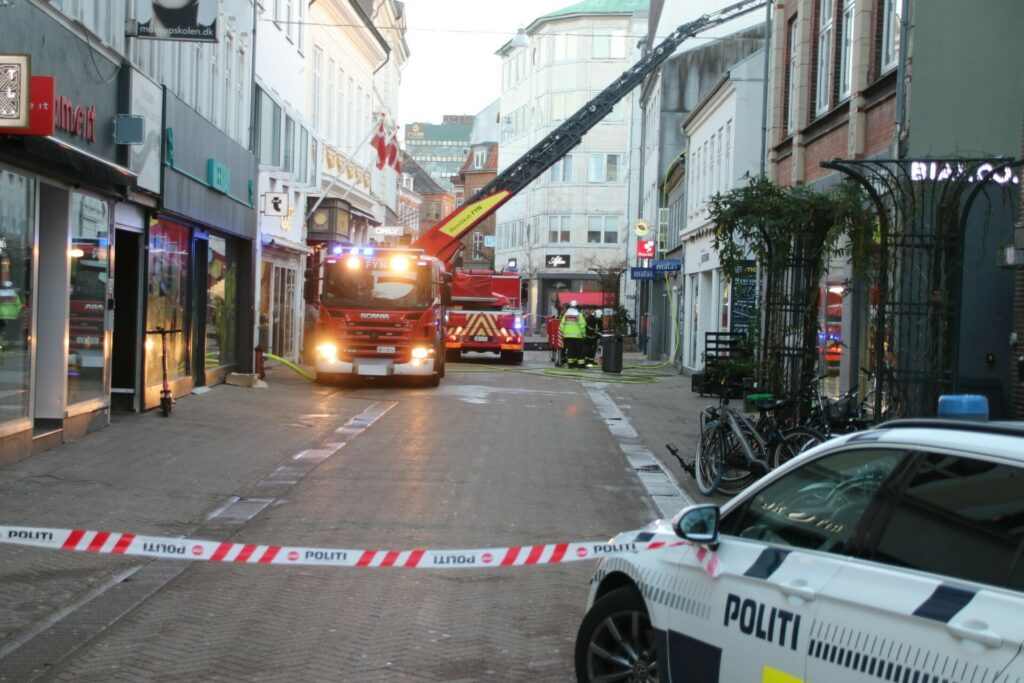 Brand i Matas: Gågade afspærret