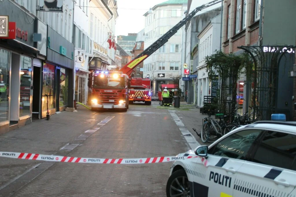 Brand i Matas: Gågade afspærret